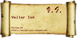 Veiler Ivó névjegykártya